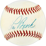 Lou Brock Autographed Official NL Baseball St. Louis Cardinals Beckett BAS QR #BR51156