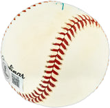Lou Brock Autographed Official NL Baseball St. Louis Cardinals Beckett BAS QR #BR51156