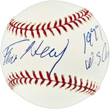Fran Healy Autographed Official MLB Baseball New York Yankees "1977 WS Champs" Beckett BAS QR #BR51177