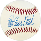 Carlton Fisk Autographed Official MLB Baseball Boston Red Sox, Chicago White Sox Beckett BAS QR #BR51218
