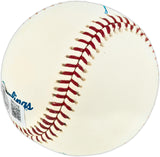 Carlton Fisk Autographed Official MLB Baseball Boston Red Sox, Chicago White Sox Beckett BAS QR #BR51218
