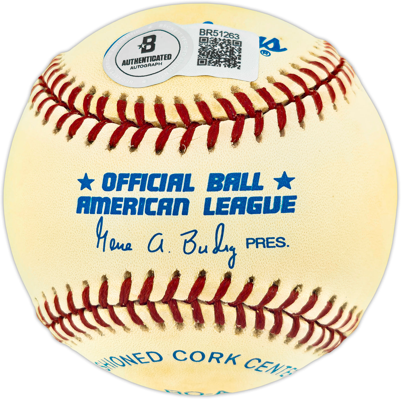 Don Mattingly Autographed Official AL Baseball New York Yankees Beckett BAS QR #BR51263