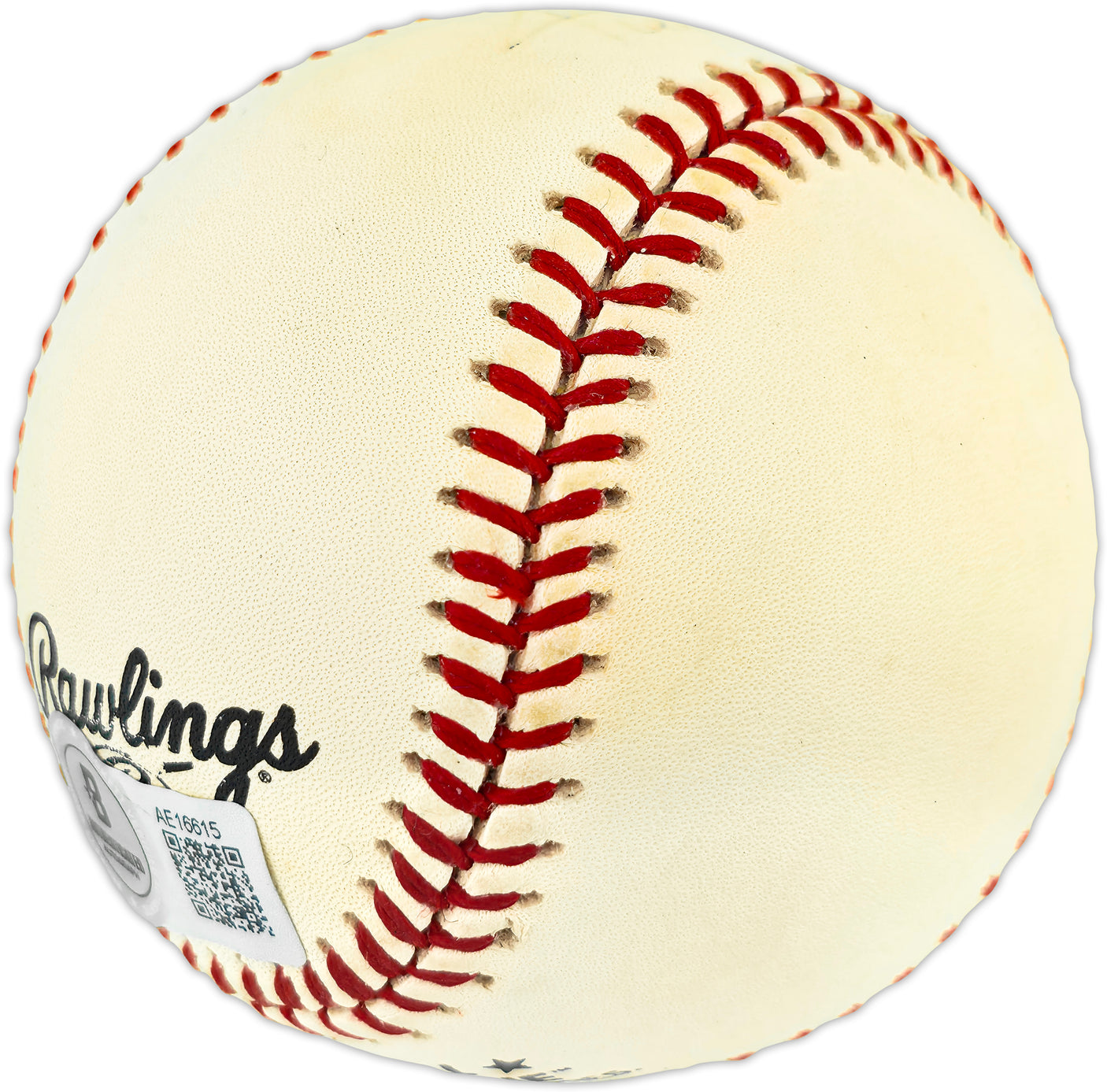 Willie Mays Autographed Official NL Baseball San Francisco Giants (Light) Beckett BAS #AE16615
