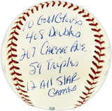 Mike Schmidt Autographed Official MLB Baseball Philadelphia Phillies Statball With 16 Stats #461/1000 Beckett BAS #AE16480