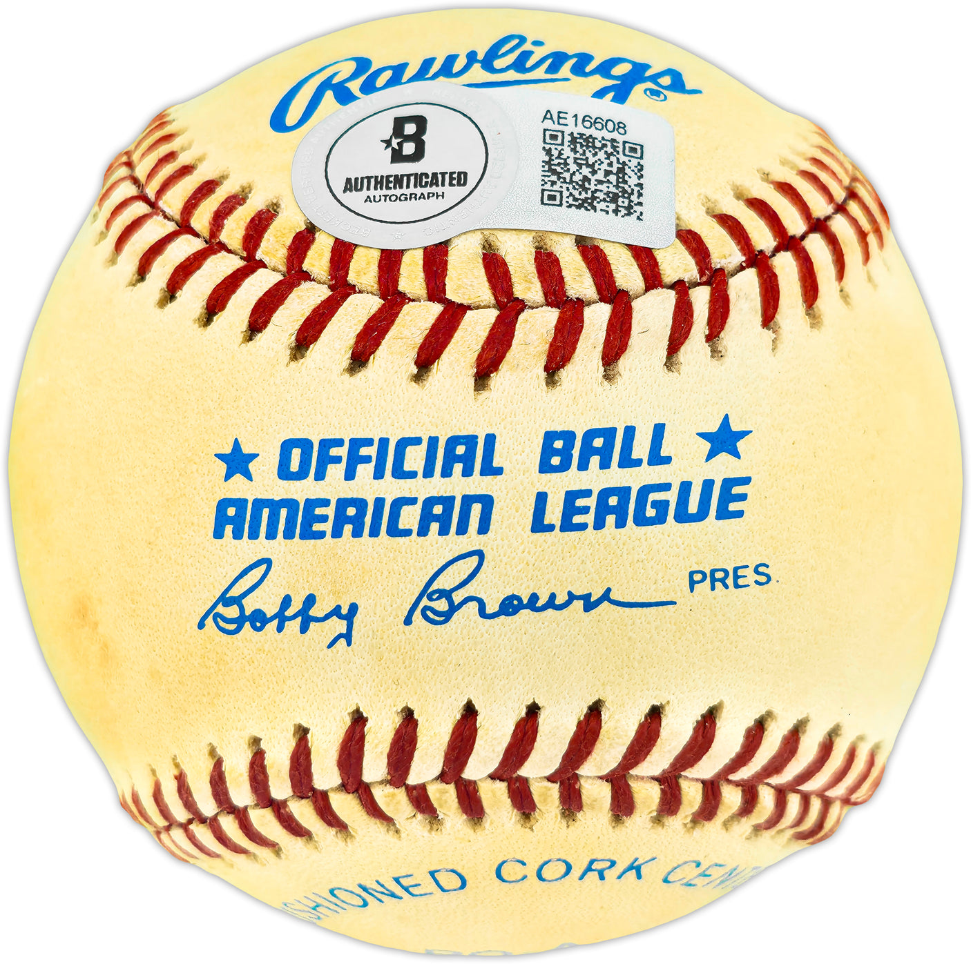 Joe DiMaggio Autographed Official AL Baseball New York Yankees Beckett BAS #AE16608