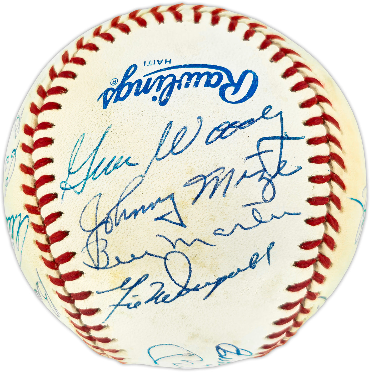 1953 New York Yankees Team World Series Champs Autographed Official AL Baseball With 16 Signatures Including Mickey Mantle & Billy Martin Beckett BAS #AE16596