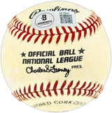 Willie Mays Autographed Official Feeney NL Baseball San Francisco Giants Beckett BAS #AE16597