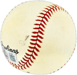 Willie Mays Autographed Official Feeney NL Baseball San Francisco Giants Beckett BAS #AE16597