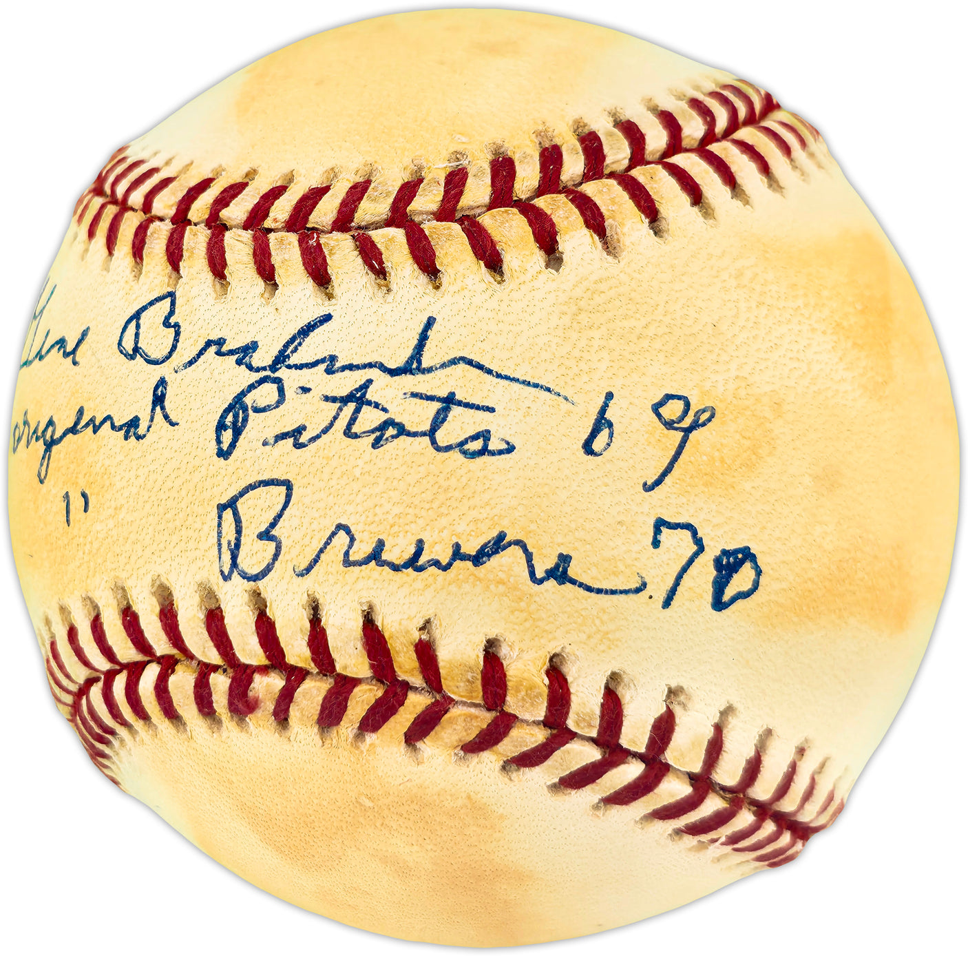 Gene Brabender Autographed Official AL Baseball 1969 Seattle Pilots "Original Pilots" JSA #CF01715