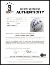 Xander Schauffele Autographed Pinnacle Sentry Golf Ball Beckett BAS #AE16633