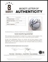 Xander Schauffele Autographed Pinnacle Sentry Golf Ball Beckett BAS #AE16634