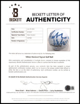 Viktor Hovland Autographed Pinnacle Sentry Golf Ball Beckett BAS #AE16645