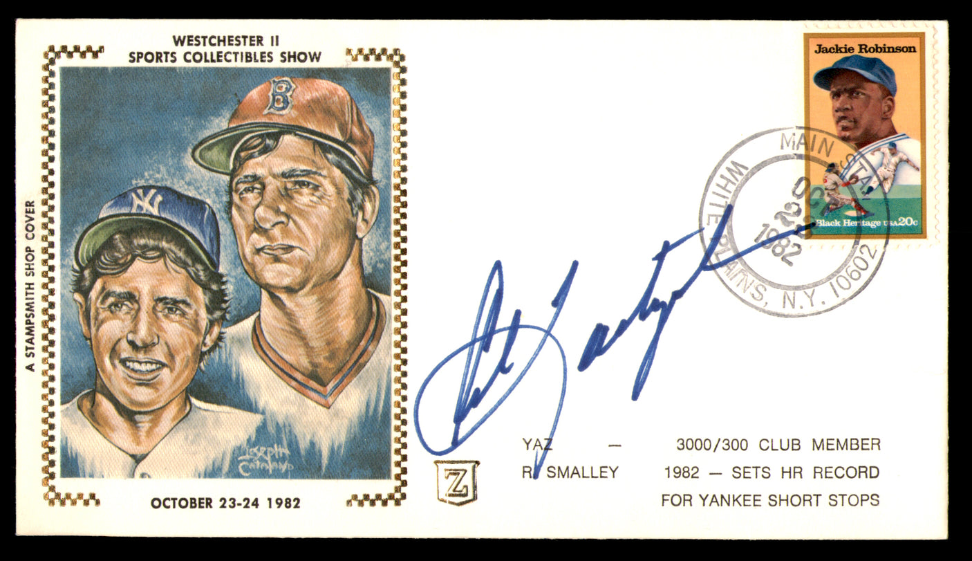 Carl Yastrzemski Autographed 1982 First Day Cover Boston Red Sox SKU #230456