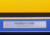 Golden State Warriors Stephen Curry Autographed Framed Yellow Jersey Beckett BAS Stock #266064