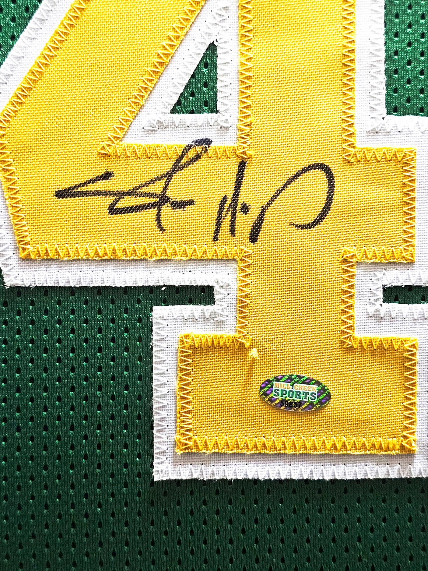 Seattle Supersonics Shawn Kemp Autographed Framed Green Jersey MCS Holo Stock #215863