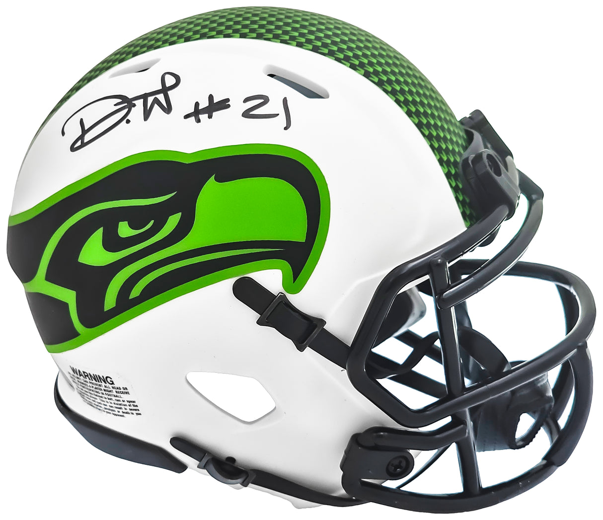 Devon Witherspoon Autographed Seattle Seahawks Lunar Eclipse White Speed Mini Helmet MCS Holo Stock #216010