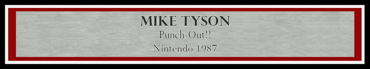 Mike Tyson Autographed Framed 8x10 Photo Nintendo Punch-Out!! In Blue Beckett BAS Stock #215834
