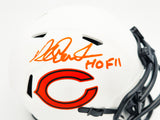 Richard Dent Autographed Chicago Bears Lunar Eclipse White Speed Mini Helmet "HOF 11" Beckett BAS Witness Stock #230264