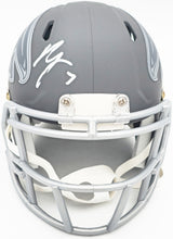Bijan Robinson Autographed Atlanta Falcons Slate Gray Speed Mini Helmet Beckett BAS Witness Stock #230236
