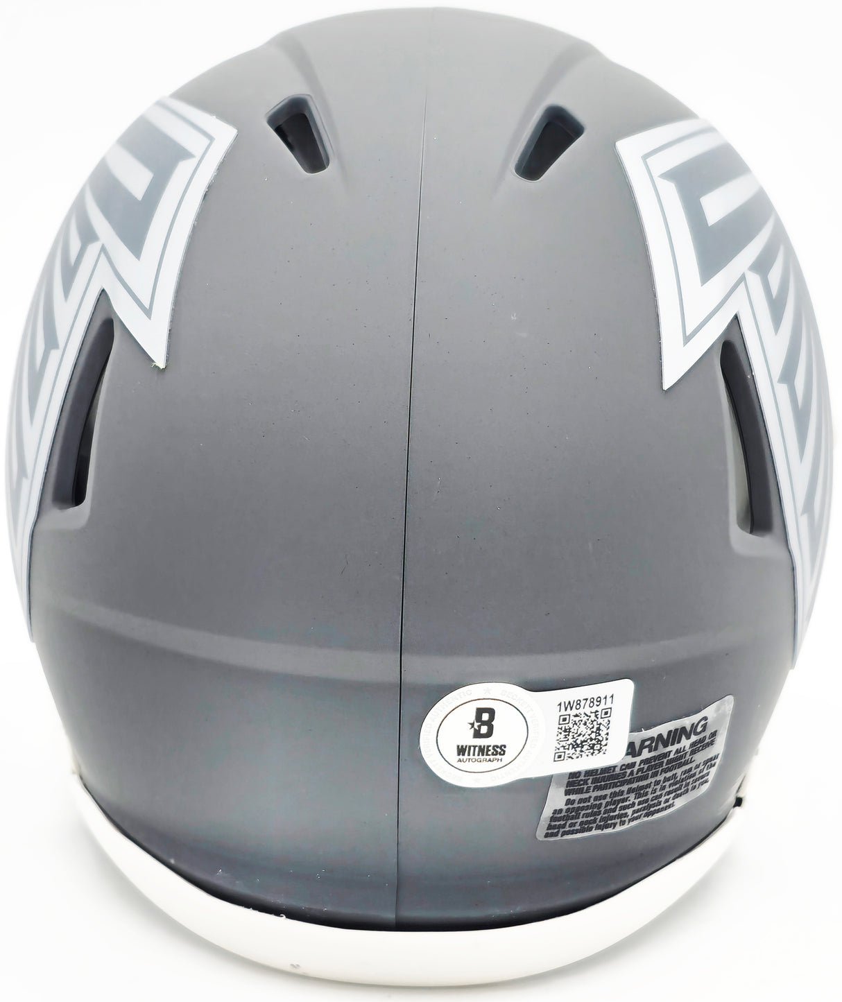 Bijan Robinson Autographed Atlanta Falcons Slate Gray Speed Mini Helmet Beckett BAS Witness Stock #230236