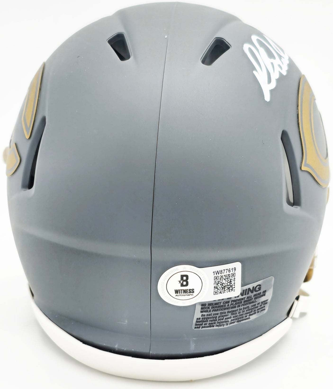 Richard Dent Autographed Chicago Bears Slate Gray Speed Mini Helmet "HOF 11" Beckett BAS Witness Stock #230268