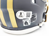 Josh Jacobs Autographed Green Bay Packers Slate Gray Speed Mini Helmet Beckett BAS Witness Stock #230237