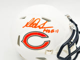 Richard Dent Autographed Chicago Bears Flat Matte White Speed Mini Helmet "HOF 11" Beckett BAS Witness Stock #230287