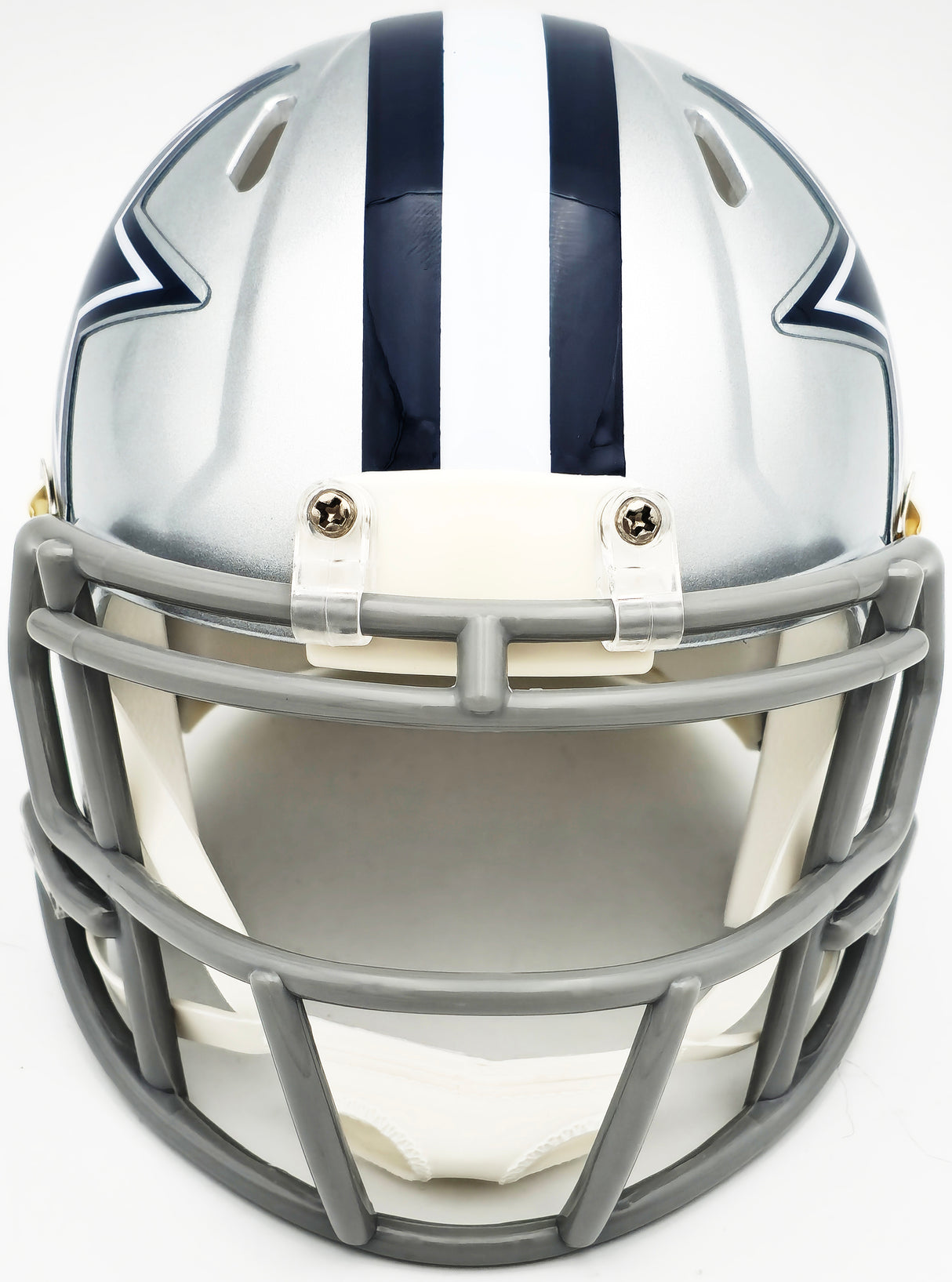 Dez Bryant Autographed Dallas Cowboys Silver Speed Mini Helmet Beckett BAS Witness Stock #230224