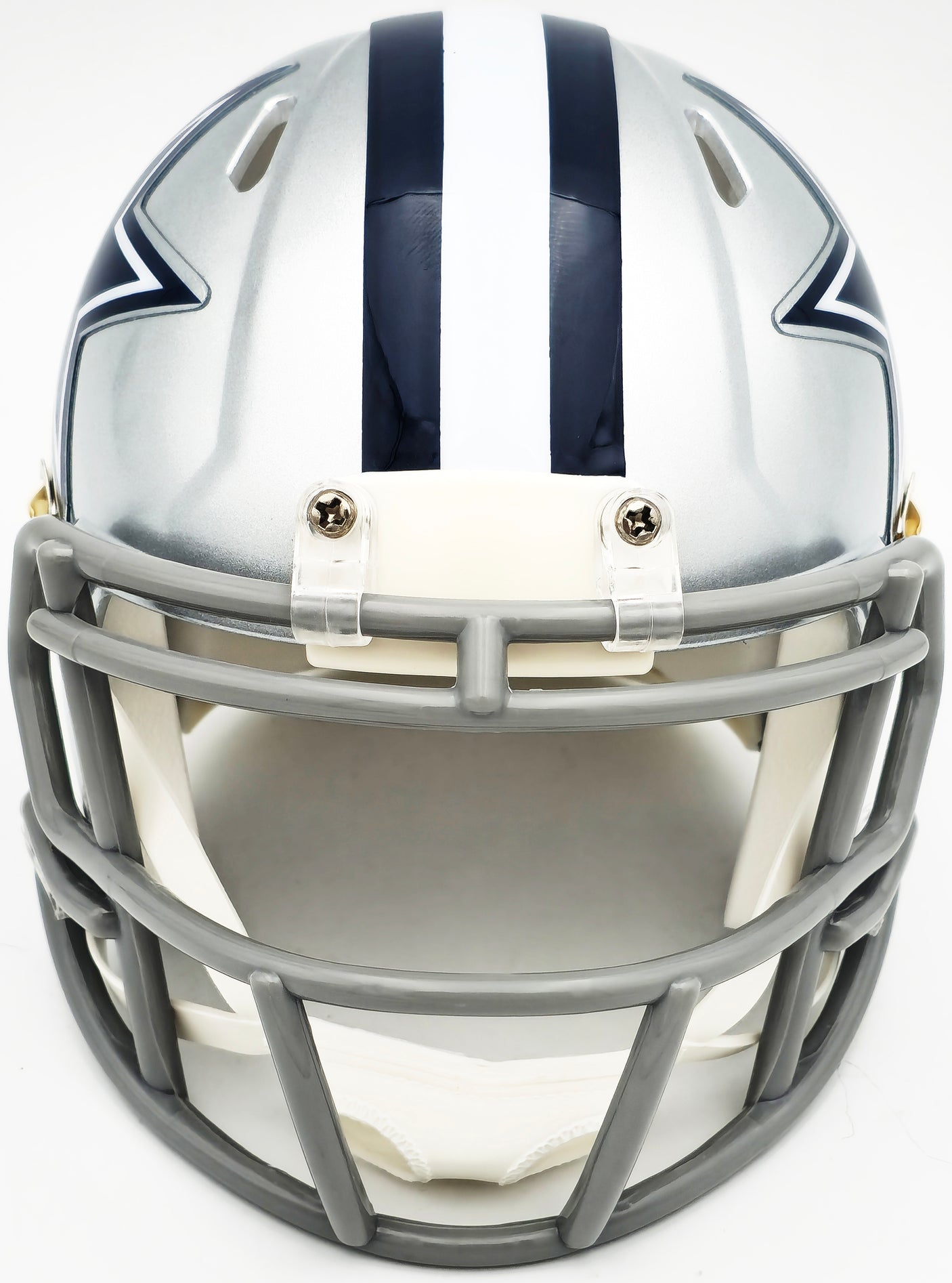 Dez Bryant Autographed Dallas Cowboys Silver Speed Mini Helmet Beckett BAS Witness Stock #230224