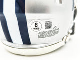 Dez Bryant Autographed Dallas Cowboys Silver Speed Mini Helmet Beckett BAS Witness Stock #230224