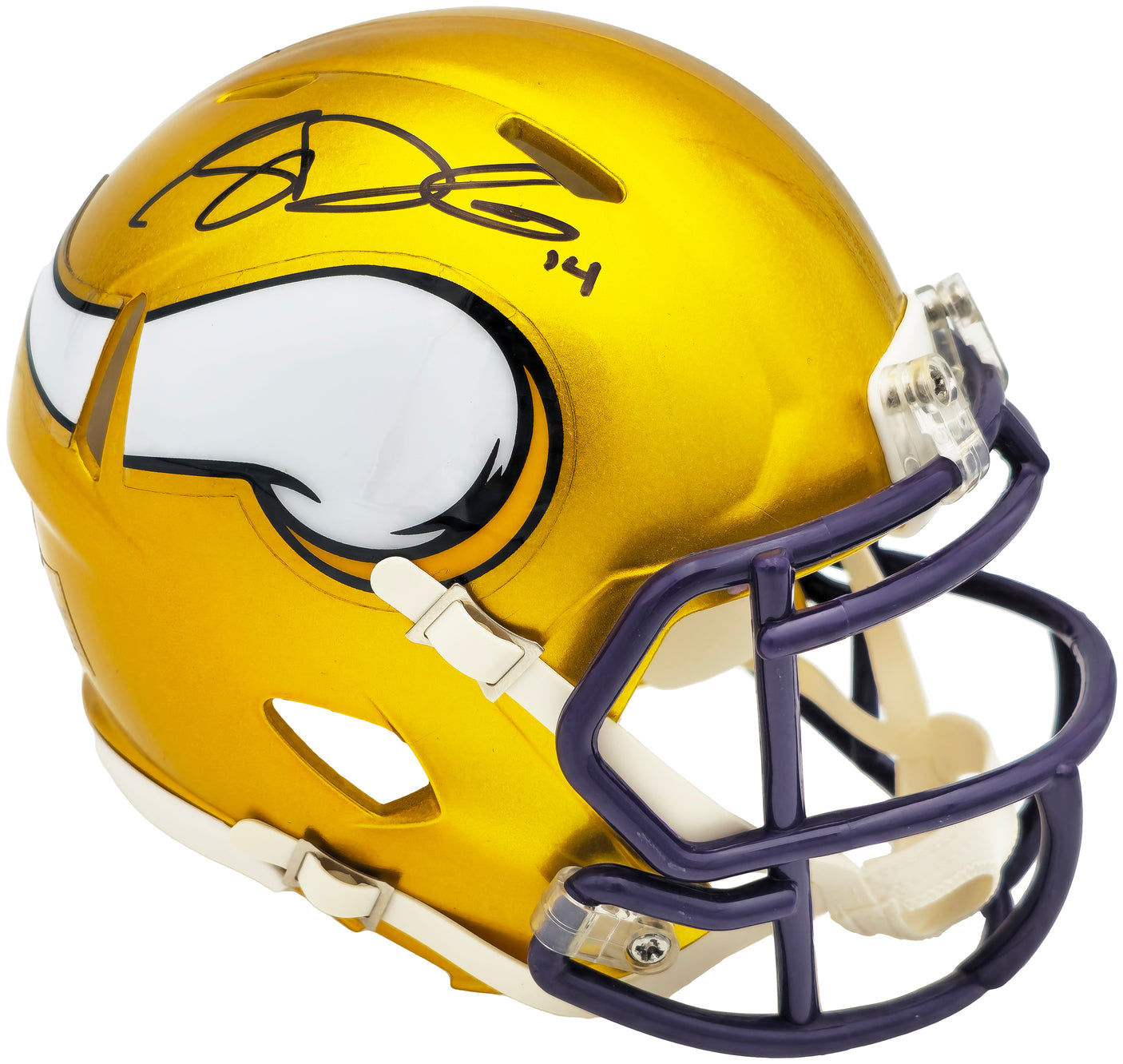 Sam Darnold Autographed Minnesota Vikings Flash Yellow Speed Mini Helmet Beckett BAS Witness Stock #230254