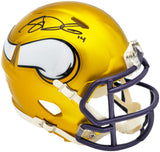 Sam Darnold Autographed Minnesota Vikings Flash Yellow Speed Mini Helmet Beckett BAS Witness Stock #230254