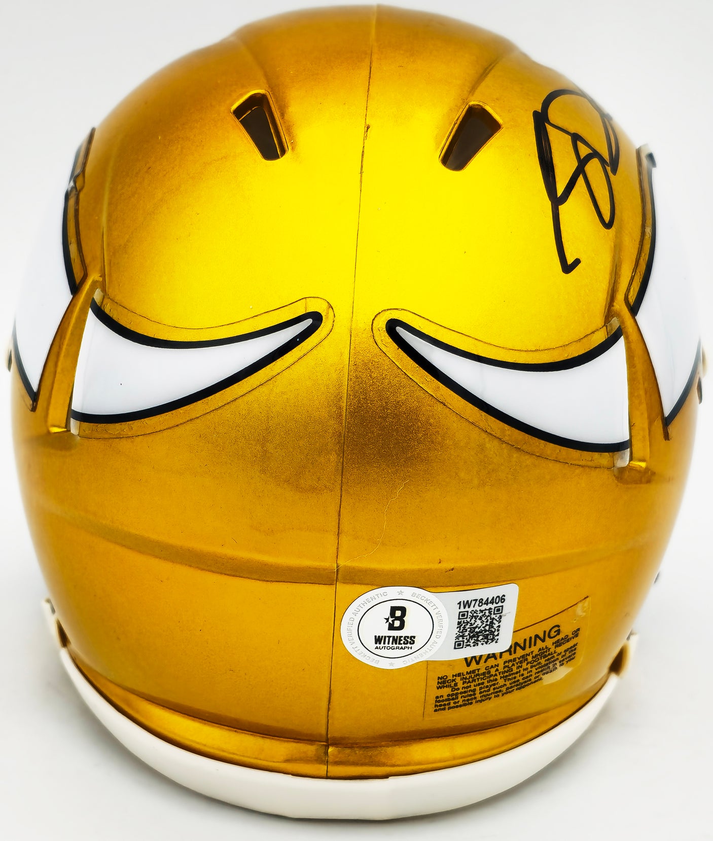 Sam Darnold Autographed Minnesota Vikings Flash Yellow Speed Mini Helmet Beckett BAS Witness Stock #230254