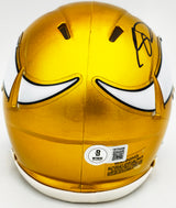 Sam Darnold Autographed Minnesota Vikings Flash Yellow Speed Mini Helmet Beckett BAS Witness Stock #230254