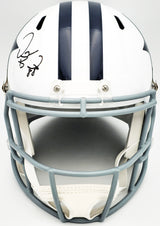 Dez Bryant Autographed Dallas Cowboys White Throwback Full Size Speed Replica Helmet Beckett BAS Witness Stock #230226