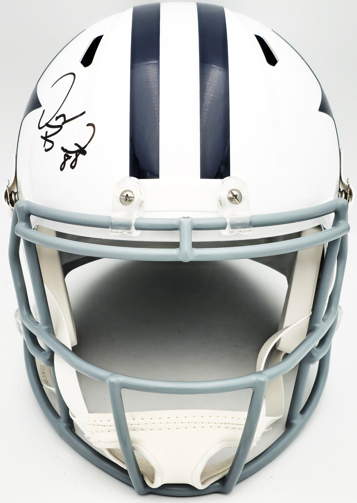 Dez Bryant Autographed Dallas Cowboys White Throwback Full Size Speed Replica Helmet Beckett BAS Witness Stock #230226