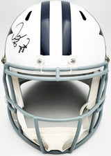 Dez Bryant Autographed Dallas Cowboys White Throwback Full Size Speed Replica Helmet Beckett BAS Witness Stock #230226