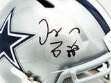 Dez Bryant Autographed Dallas Cowboys Silver Full Size Speed Replica Helmet Beckett BAS Witness Stock #230225