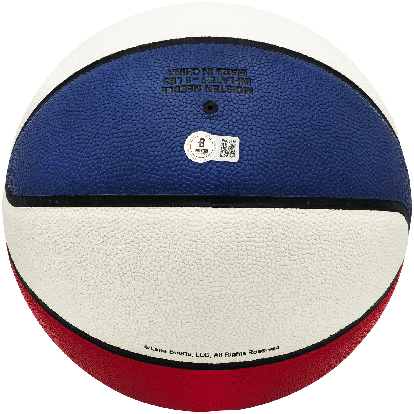 Julius "Dr. J" Erving Autographed Official ABA Logo Red, White & Blue Basketball New Jersey Nets "3x ABA MVP" Beckett BAS Witness Stock #230289