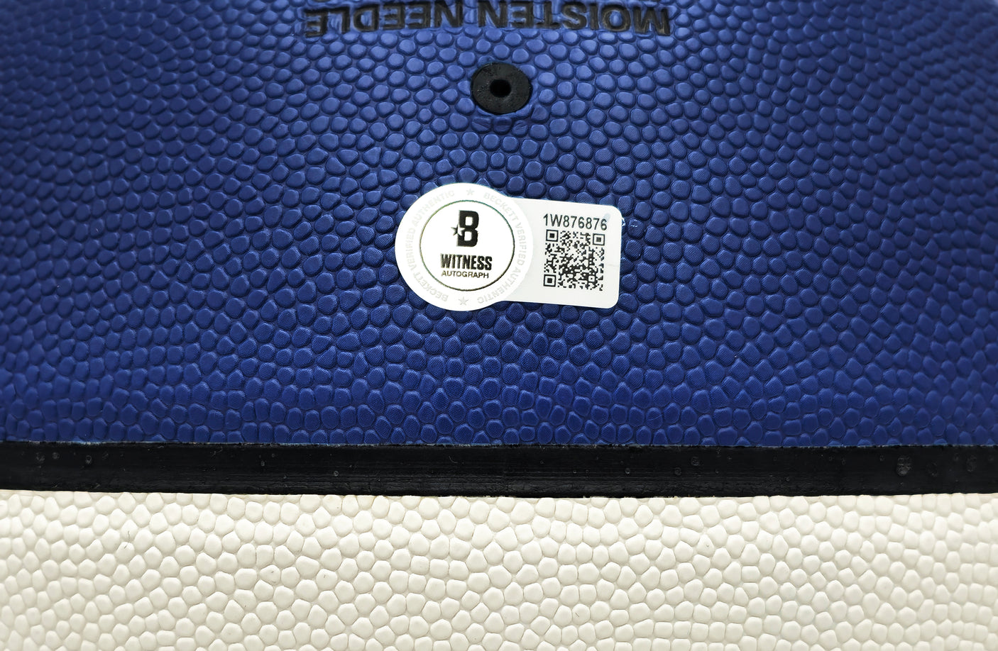 Julius "Dr. J" Erving Autographed Official ABA Logo Red, White & Blue Basketball New Jersey Nets "3x ABA MVP" Beckett BAS Witness Stock #230289