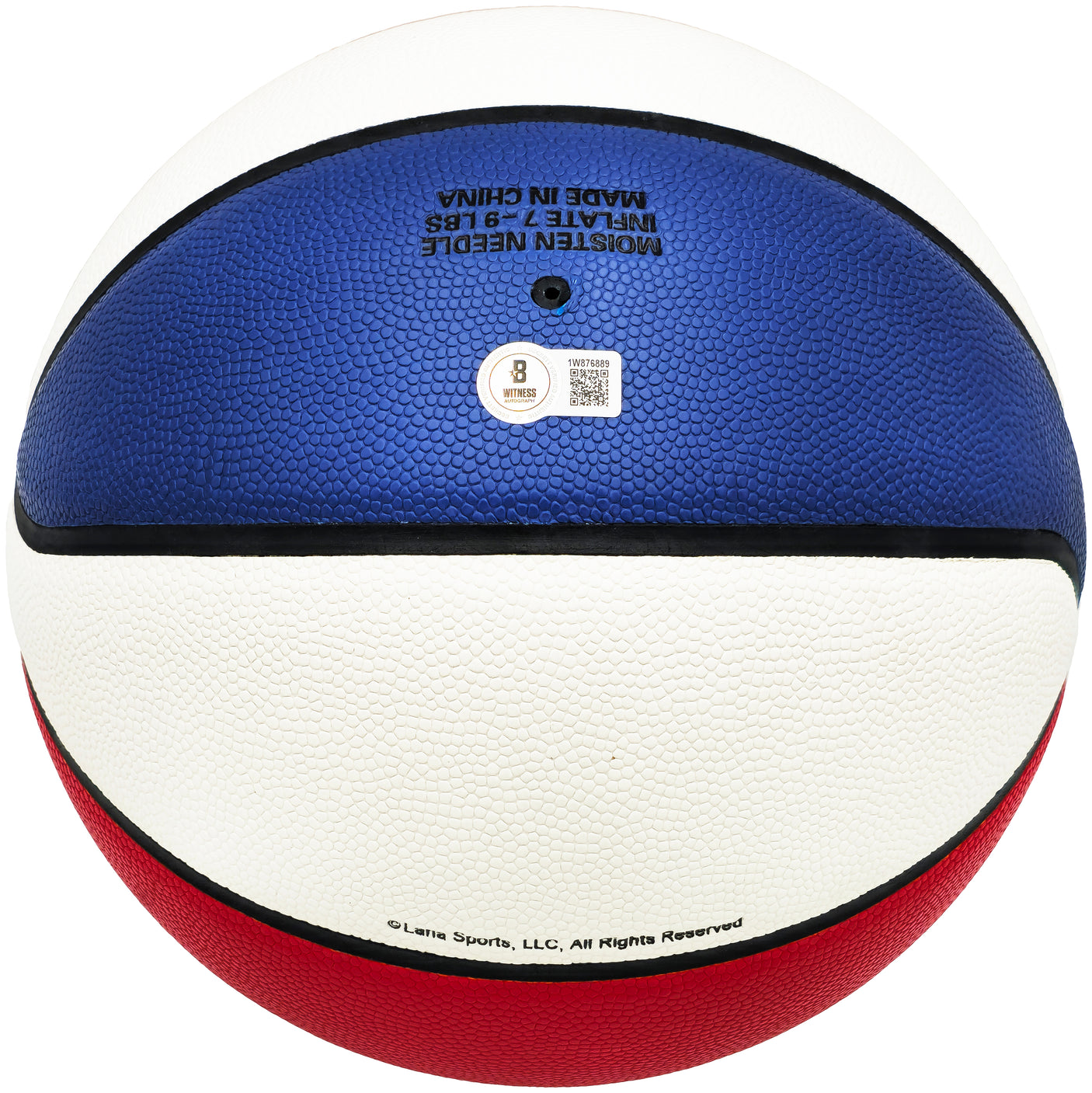 Julius "Dr. J" Erving Autographed Official ABA Logo Red, White & Blue Basketball New Jersey Nets "HOF 93" Beckett BAS Witness Stock #230288