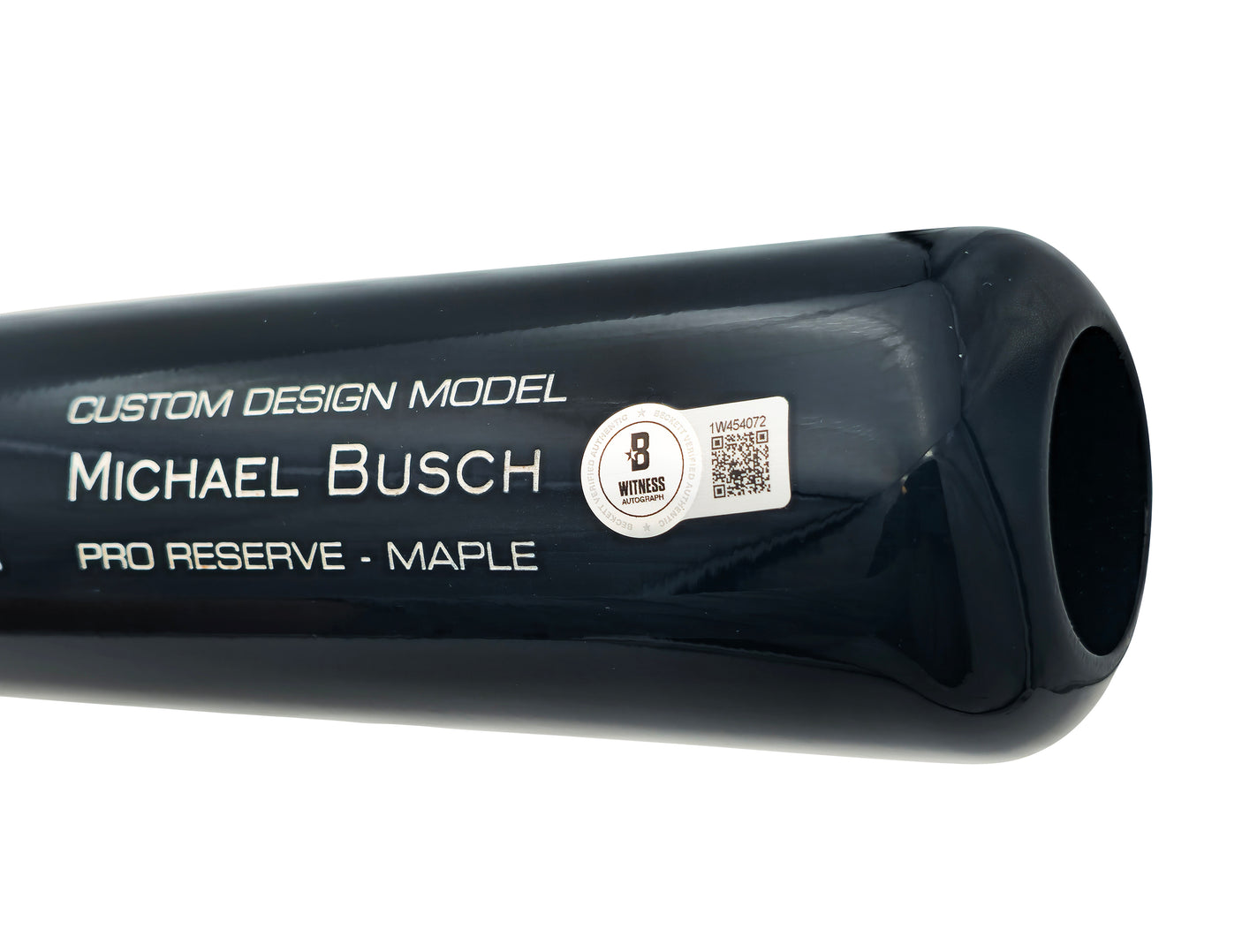 Michael Busch Autographed Navy Victus Player Model Baseball Bat Chicago Cubs Beckett BAS Witness Stock #230273
