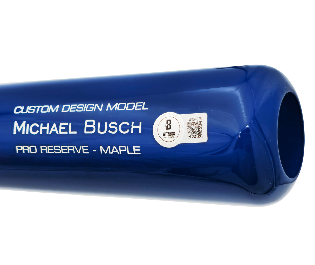 Michael Busch Autographed Blue Victus Player Model Baseball Bat Chicago Cubs Beckett BAS Witness Stock #230271