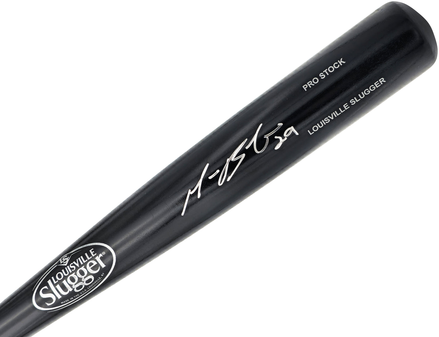 Michael Busch Autographed Black Louisville Slugger Pro Stock Baseball Bat Chicago Cubs Beckett BAS Witness Stock #230277