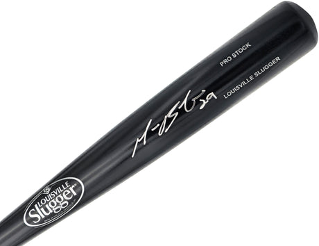 Michael Busch Autographed Black Louisville Slugger Pro Stock Baseball Bat Chicago Cubs Beckett BAS Witness Stock #230277