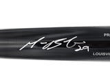 Michael Busch Autographed Black Louisville Slugger Pro Stock Baseball Bat Chicago Cubs Beckett BAS Witness Stock #230277
