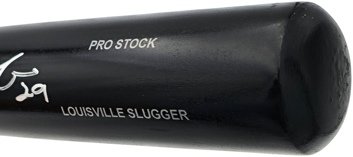 Michael Busch Autographed Black Louisville Slugger Pro Stock Baseball Bat Chicago Cubs Beckett BAS Witness Stock #230277
