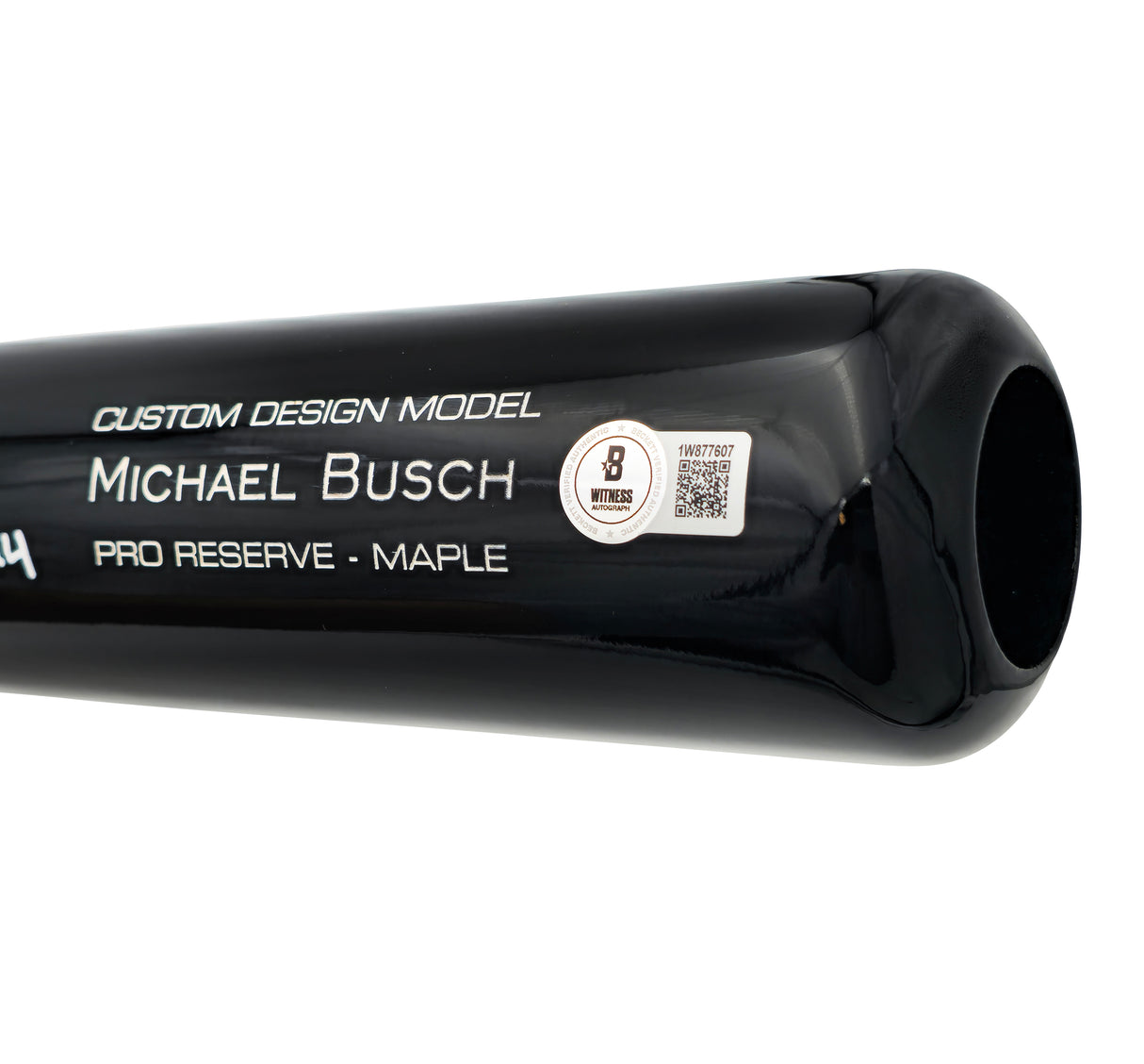 Michael Busch Autographed Black Victus Player Model Baseball Bat Chicago Cubs "5 Straight Games With HR 2024" Beckett BAS Witness Stock #230275