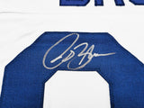 St. Louis Rams Isaac Bruce Autographed White Jersey "HOF 20" Beckett BAS Witness Stock #230163