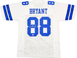 Dallas Cowboys Dez Bryant Autographed White Jersey Beckett BAS Witness Stock #230220
